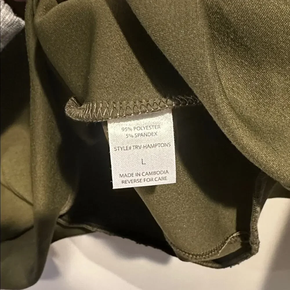 Dear Scarlett‎ Large Olive Green Hamptons Quarter Zip Pullover NWT